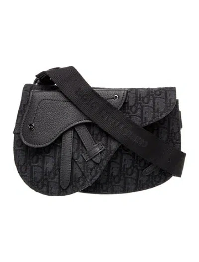 Pre-owned Dior Men Oblique Jacquard Christian Dior Saddle 2023 In Multi
