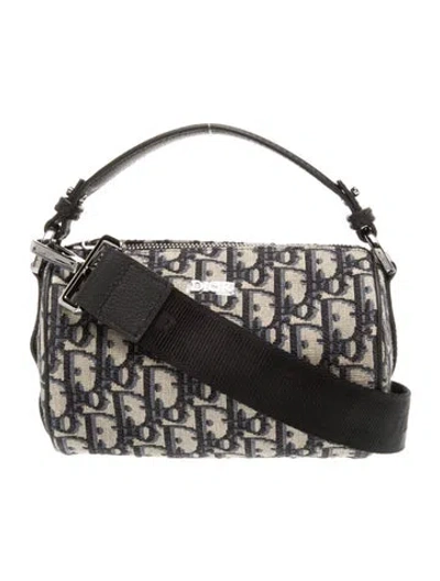 Pre-owned Dior Men Oblique Jacquard Christian Dior Saddle In Blue