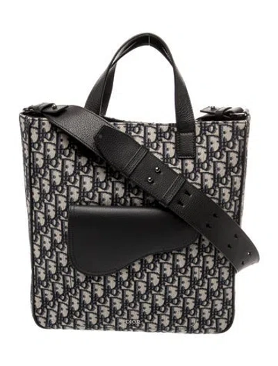 Pre-owned Dior Men Oblique Jacquard Christian Dior Saddle In Multi