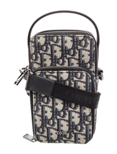 Pre-owned Dior Men Oblique Jacquard Crossbody Bag In Multi