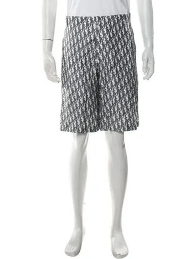 Pre-owned Dior Men Oblique Jacquard Flat Front Shorts
