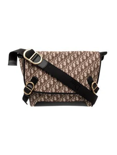 Pre-owned Dior Men Oblique Jacquard Jett Medium 2025 In Brown