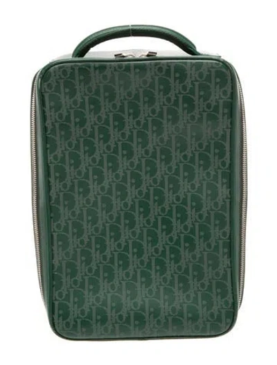 Pre-owned Dior Men Oblique Jacquard Oblique Galaxy Marsupio World Tour Pelle Sling Bag In Green