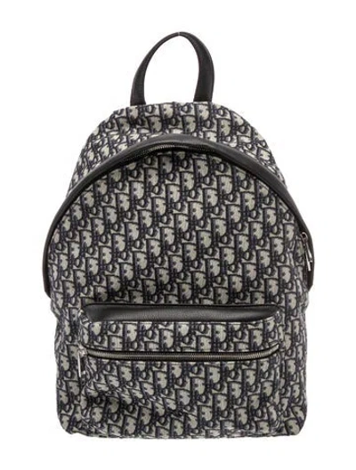 Pre-owned Dior Men Oblique Jacquard Oblique Jacquard Rider In Blue