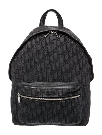 Pre-owned Dior Men Oblique Jacquard Rider 2023 In Blue
