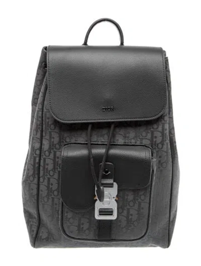 Pre-owned Dior Men Oblique Jacquard Saddle 2025 In Gray