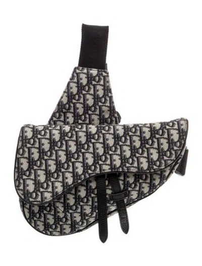 Pre-owned Dior Men Oblique Jacquard Saddle In Multi