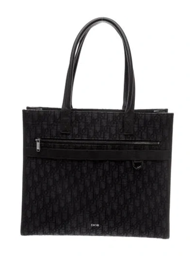Pre-owned Dior Men Oblique Jacquard Safari Large 2023 In Black