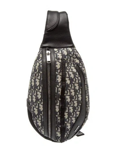 Pre-owned Dior Men Oblique Jacquard Scarab 2023 In Black