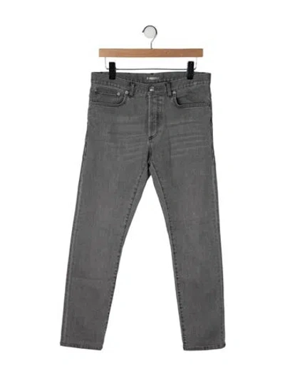 Pre-owned Dior Men Oblique Jacquard Slim Fit Jeans In Gray