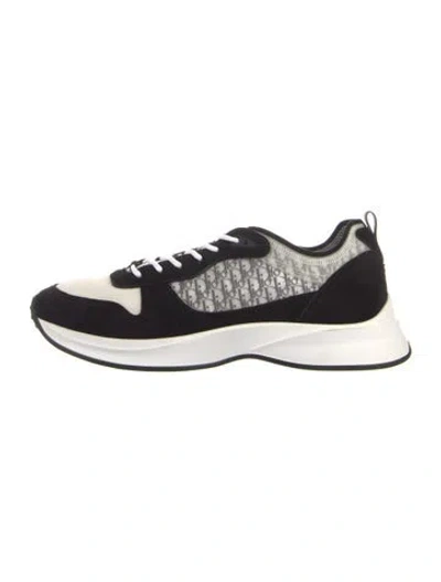 Pre-owned Dior Men Oblique Jacquard Suede Sneakers In Multi