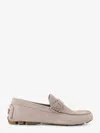 Dior Men Odeon Driver Suede Loafers In Gray