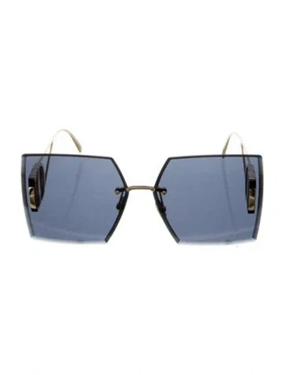Pre-owned Dior Men Oversize Tinted Sunglasses In Gold