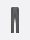 Dior Men Pantalone In Lana Vergine Con Pinces In Gray