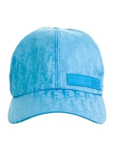 Pre-owned Dior Men Patterned Baseball Cap In Blue