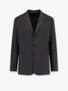 Dior Tailored Single-breasted Jacket With Notched Lapel And Back Vent In Gray