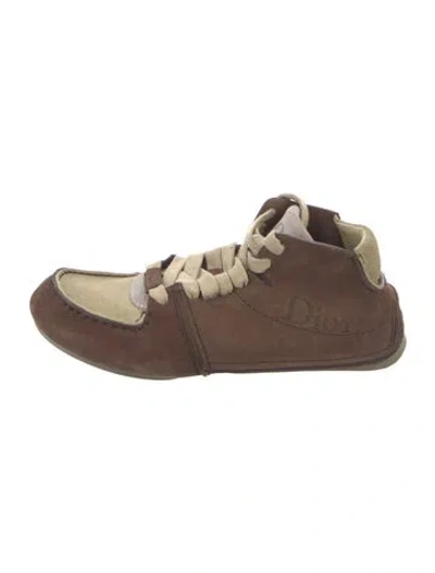 Pre-owned Dior Men Roadie Sneakers In Brown