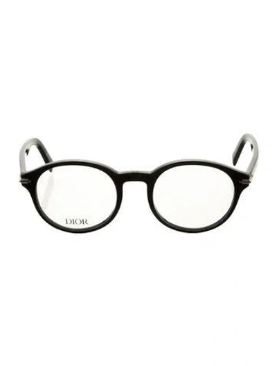 Pre-owned Dior Men Round Eyeglasses In Black