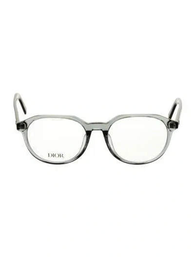 Pre-owned Dior Men Round Eyeglasses In Gray