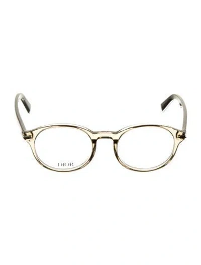 Pre-owned Dior Men Round Eyeglasses In Transparent