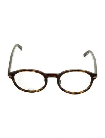 Pre-owned Dior Men Round Eyeglasses W/ Tags In Brown