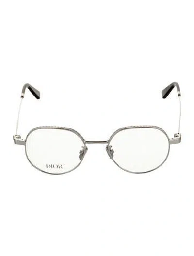 Pre-owned Dior Men Round Eyeglasses W/ Tags In Silver