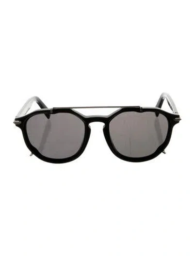 Pre-owned Dior Men Round Tinted Sunglasses In Black