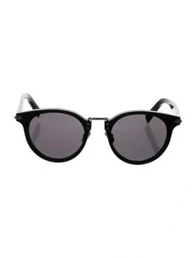 Pre-owned Dior Men Round Tinted Sunglasses In Black