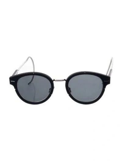 Pre-owned Dior Men Round Tinted Sunglasses In Blue