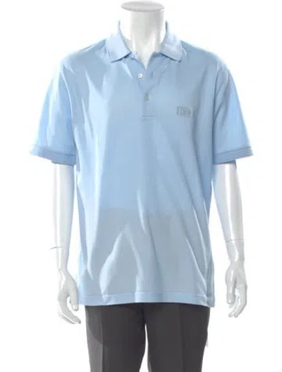 Pre-owned Dior Men Short Sleeve Shirt In Blue