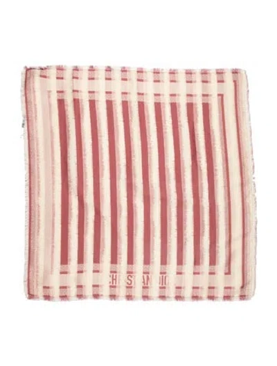 Pre-owned Dior Men Silk Striped Scarf In Multi