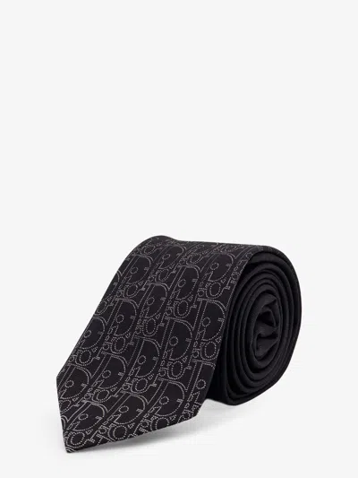Dior Men Silk Tie In Gray