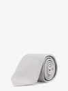 Dior Men Silk Tie With Embroidered Logo Monogram In Gray