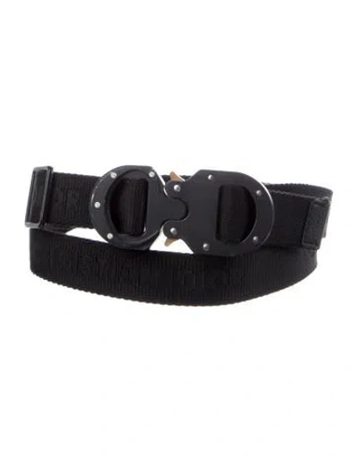 Pre-owned Dior Men Skinny Nylon Waist Belt In Black