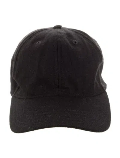 Pre-owned Dior Men Solid Cashmere Baseball Hat In Black