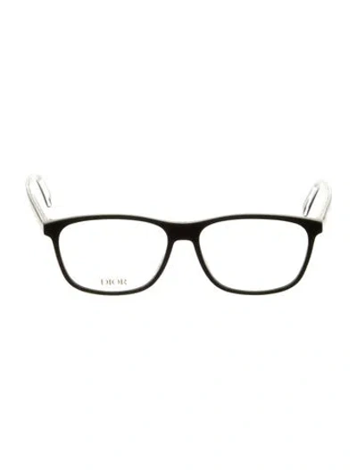 Pre-owned Dior Men Square Eyeglasses In Black