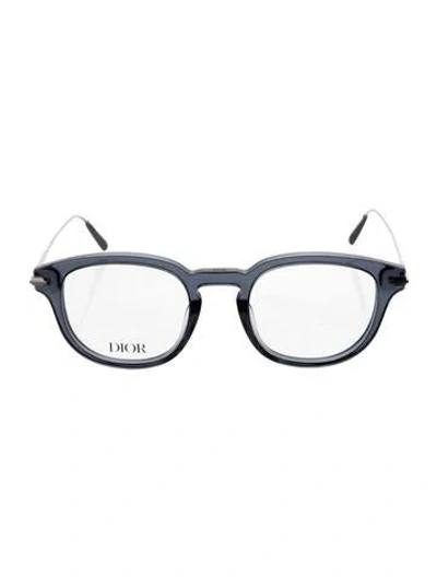 Pre-owned Dior Men Square Eyeglasses In Blue