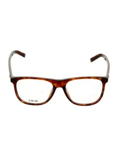 Pre-owned Dior Men Square Eyeglasses In Brown