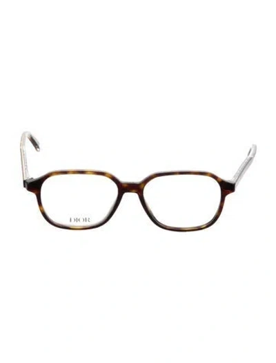 Pre-owned Dior Men Square Eyeglasses In Brown