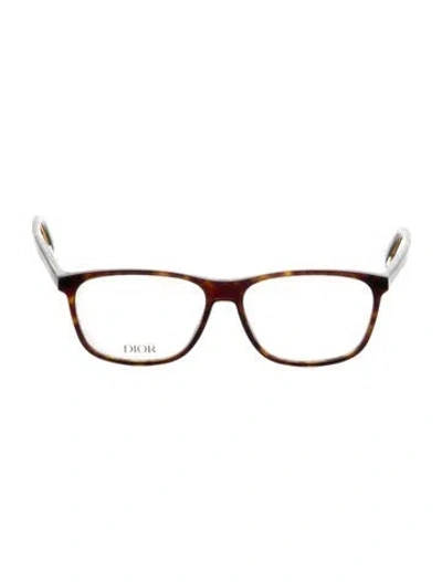 Pre-owned Dior Men Square Eyeglasses In Brown
