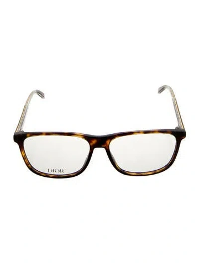 Pre-owned Dior Men Square Eyeglasses In Brown