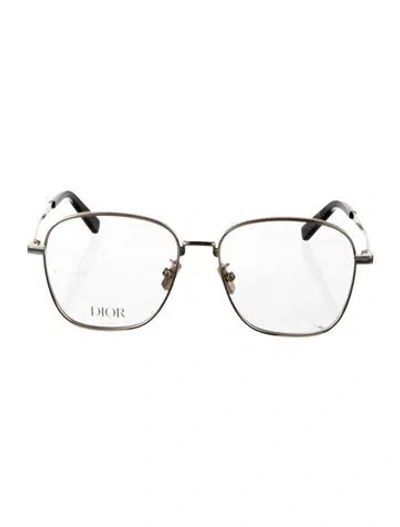 Pre-owned Dior Men Square Eyeglasses In Gold