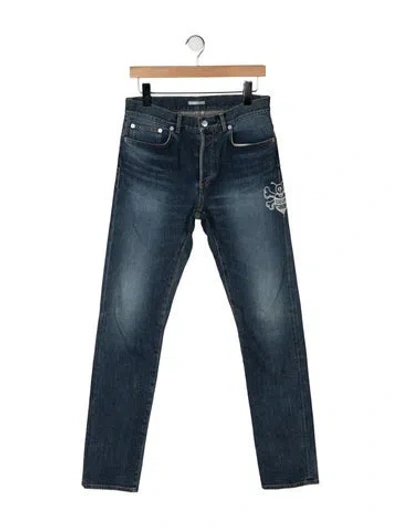 Pre-owned Dior Men Straight-leg Jeans In Blue