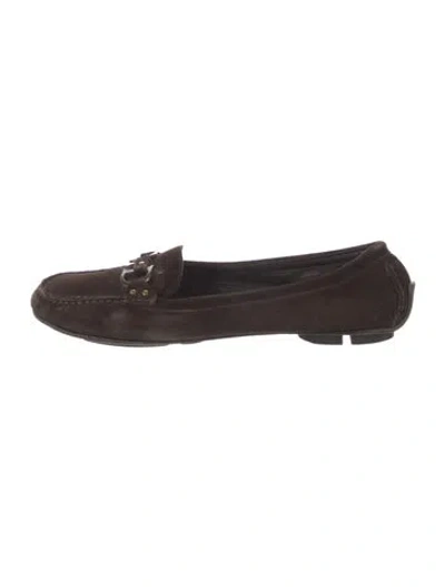 Pre-owned Dior Men Suede Drivers In Brown