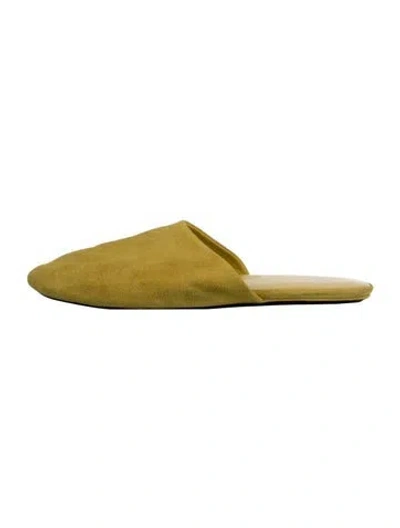 Pre-owned Dior Men Suede Slippers In Yellow
