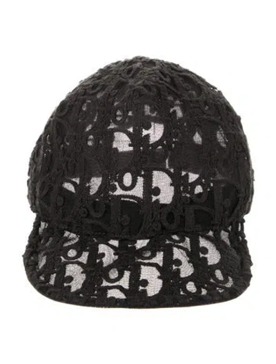 Pre-owned Dior Men Technical Tulle Baseball Cap In Black