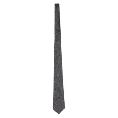 Pre-owned Dior Men's Tie Uni In Gray