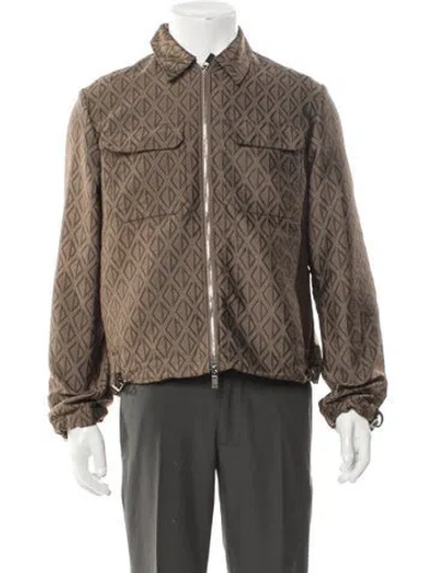 Pre-owned Dior Men Trucker Jacket In Brown