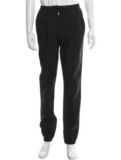 Pre-owned Dior Men Virgin Wool Joggers In Black