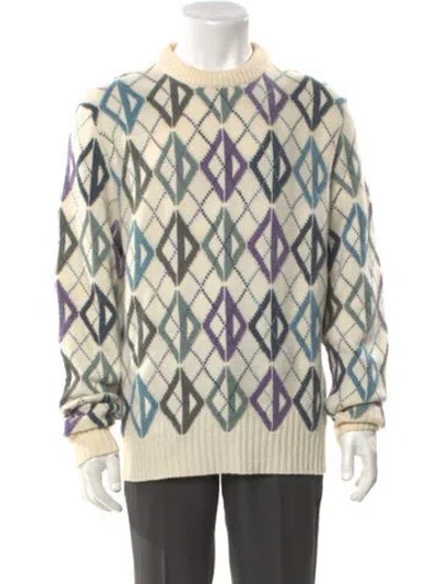 Pre-owned Dior Men Virgin Wool Printed Pullover